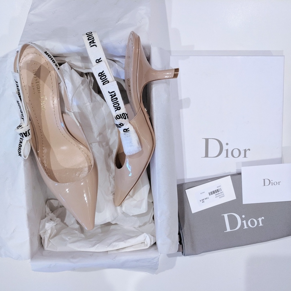 SOLD!🆕❤DIOR J'adior 🎀Ribbon🎀slingback pumps - Picture 3 of 8